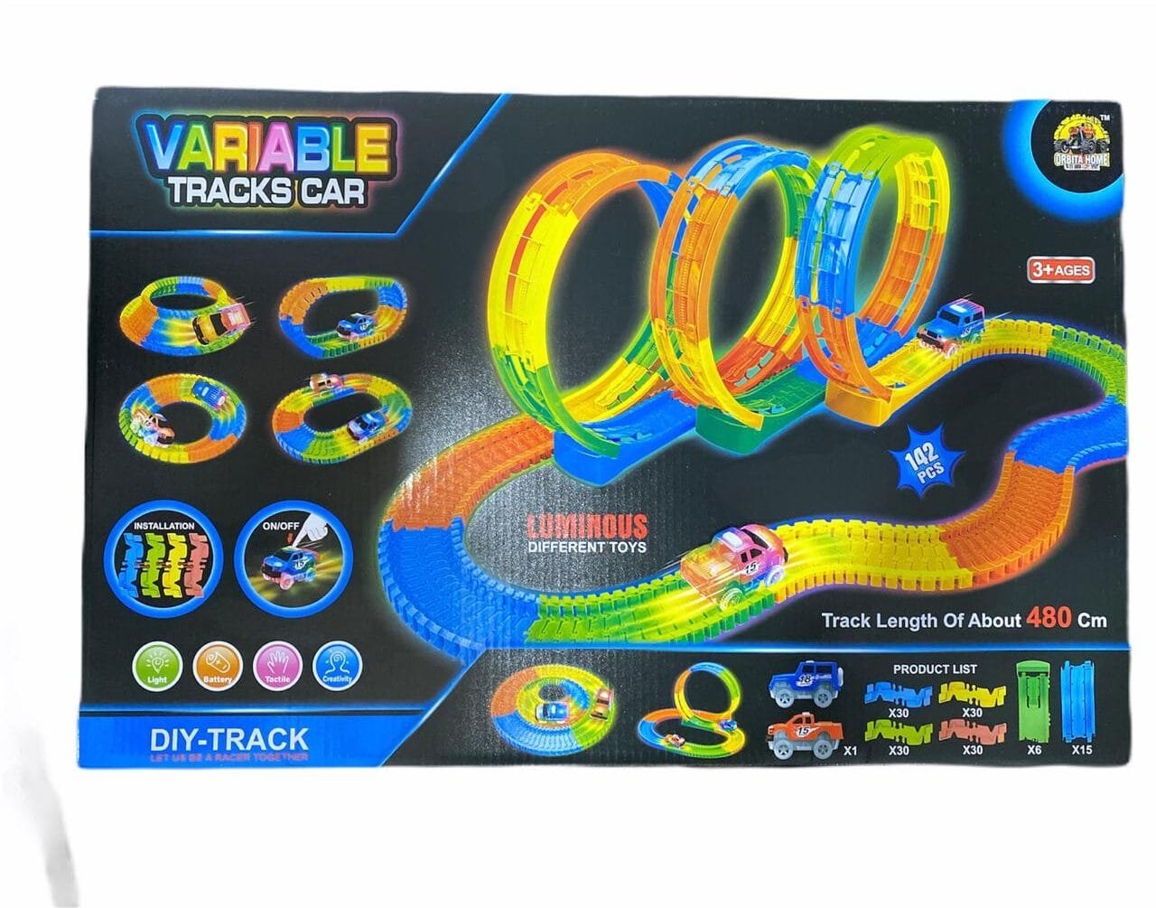 Pista Variable Tracks Car 142 piezas