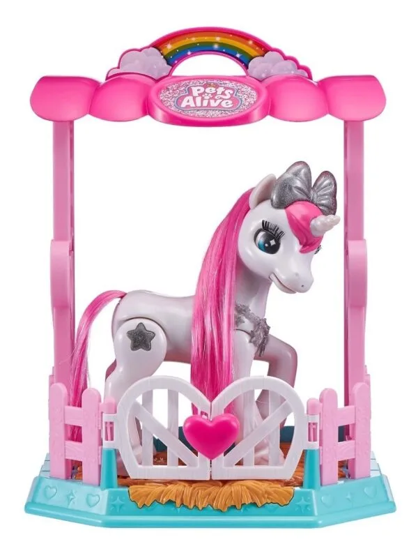 Pets Alive Magical Unicorn- Unicornio con establo