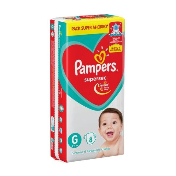 Pañales Pampers Super Sec x8