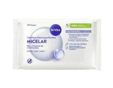 Nivea Toallitas Desmaquillante Micelar 3 en 1 Piel Normal x25