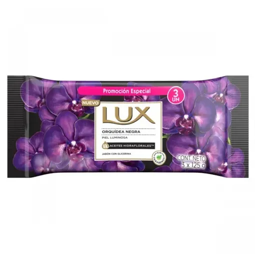 Jabon Lux Orquidea Negra Pack x 3