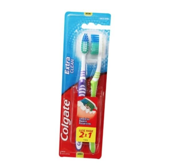 Cepillo Colgate Extra Clean pack x2
