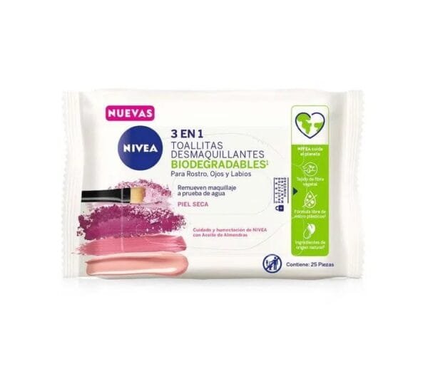 Nivea Toallitas 3 en 1 Piel Seca x25