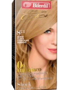 Biferdil BioColor 0% Amoniaco 8.73 Rubio Claro Chocolate Dorado