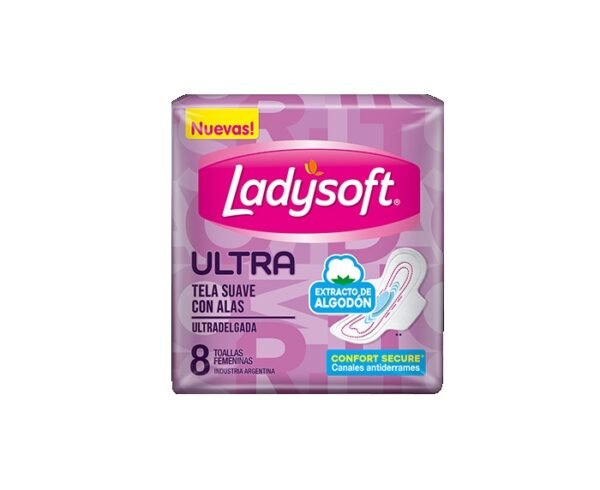 Ladysoft ultradelgada tela suave con alas x8 Violeta
