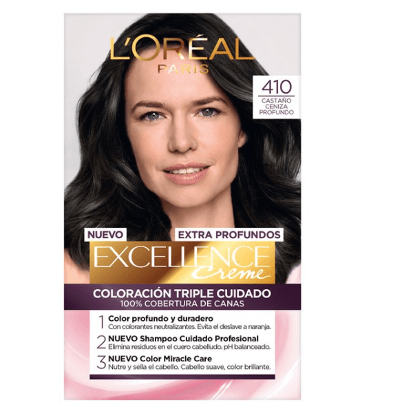 Excellence Loreal N°410 Castaño Ceniza Profundo