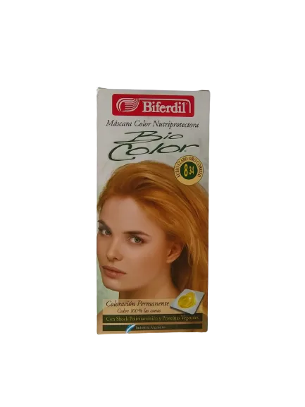 Biferdil Bio Color N°8.34 Rubio Claro Oro Cobrizo