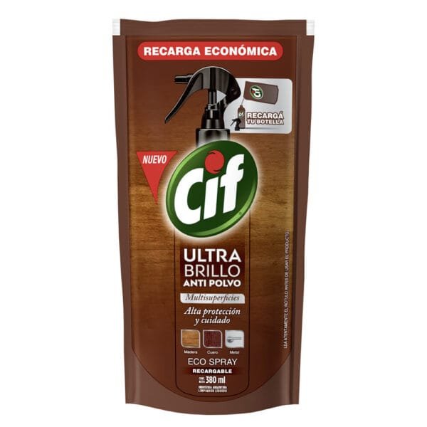 Cif Spray Ultra Brillo Antipolvo Doypack x380ml