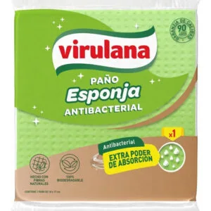 Virulana Paño Esponja Ultra absorbente Antibacterial