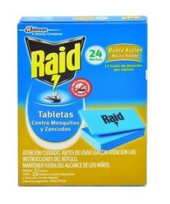 Tableta Raid contra Mosquitos y Zancudos x24 un.