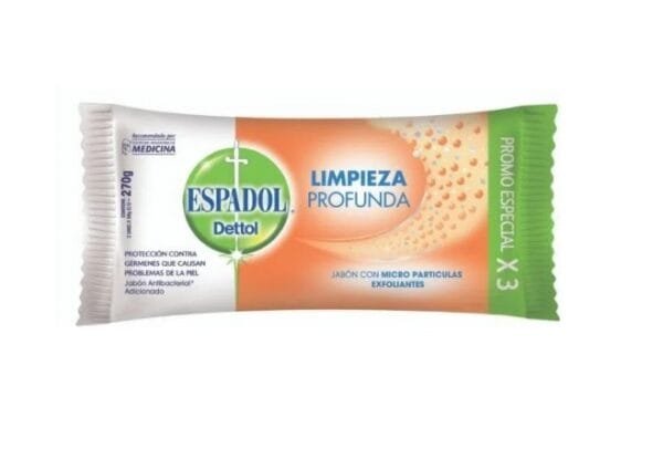 Espadol Dettol Jabón Exfoliante x3