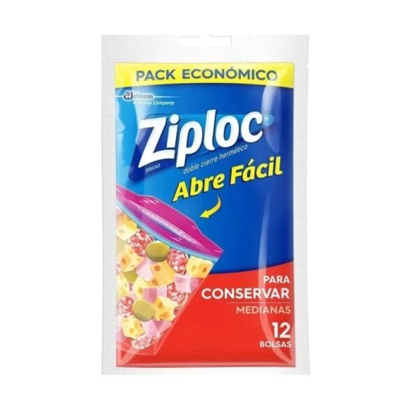Ziploc Pack de 12 Bolsas Medianas