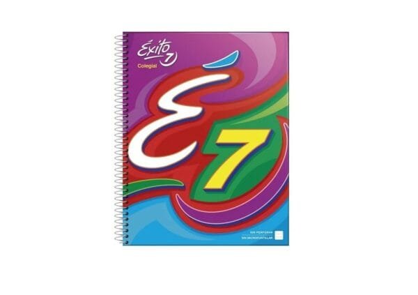 Cuaderno E7 Espiralado Cuadriculado x100 Hojas 21x27