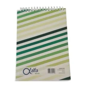 Block Alfa A4 Espiral  80 Hojas Cuadriculadas 210x297mm