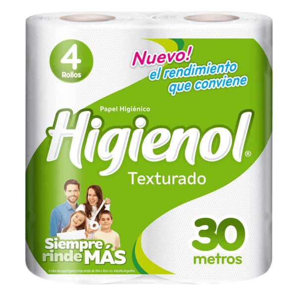 Higienol Texturado 30 metros Hoja Simple