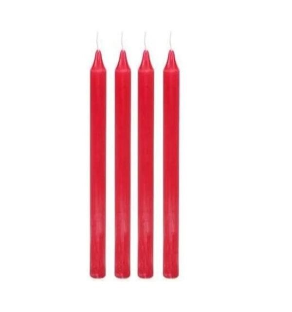 Velas Roja x4 Rayo de Luz