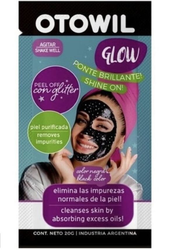 Otowil Mascara Facial Peel Off- Glitter Negra