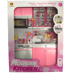 Modern Kitchen- Set De Juego Lavavajillas/bacha/microondas