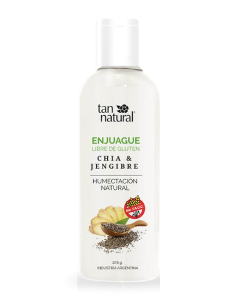 Tan Natural Enjuague Libre de Gluten Chia y Jengibre