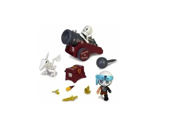 Pinypon Set Esqueleto y Cañon Pirata