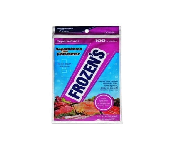 Separadores para Freezer Frozens  20x25 cm Pack x100