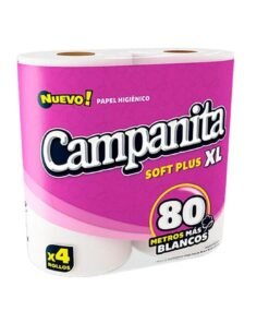 Campanita Papel Soft Plus 80mts x4