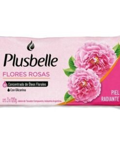 Jabon Plusbelle Flores Rosas x3