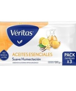 Veritas Jabón Glicerina x3 Aceites esenciales