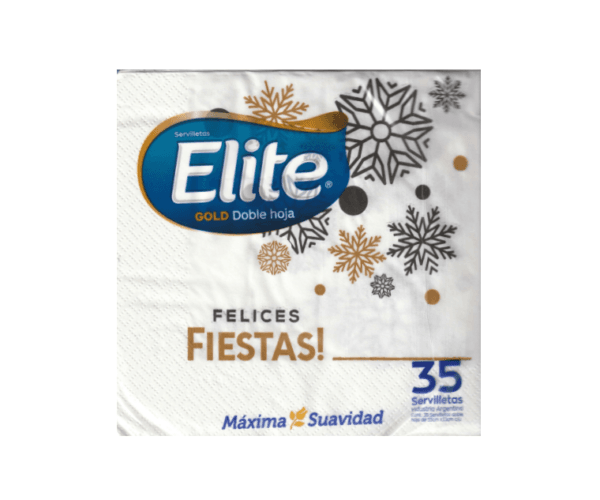 Elite Gold Servilletas Felices Fiestas x35