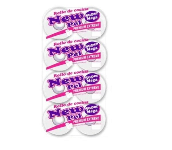 New Pel Rollo Premium Extreme 200 paños Pack x8