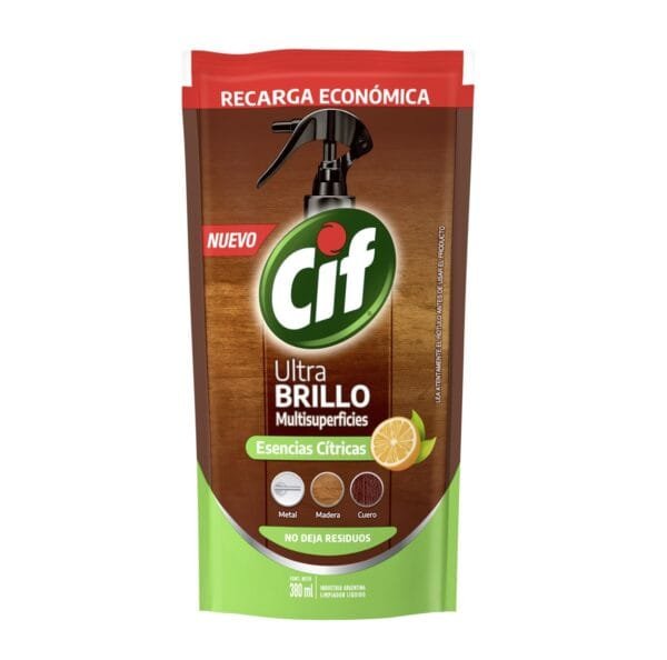 Cif Ultra Brillo Antipolvo Doypack Cítrica x380ml