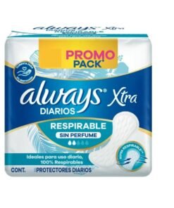 Always Xtra Diarios Respirable Sin Perfume