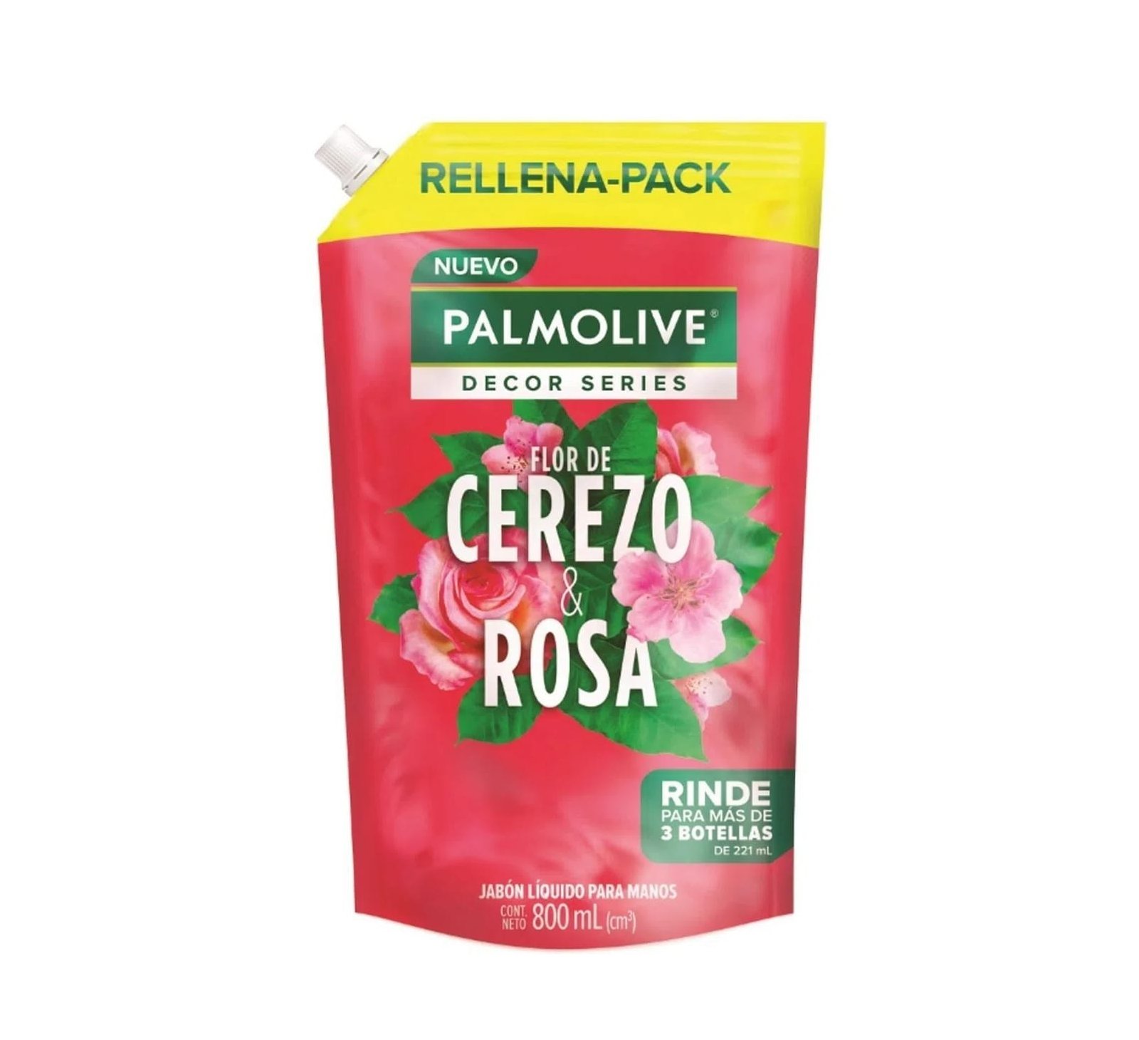 Palmolive Repuesto Liquido Cerezo y Rosas x800ml
