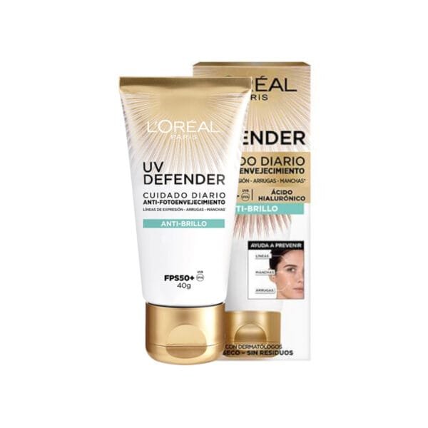 Loreal UV Defender Anti-Brillo Protector Facial Fps50