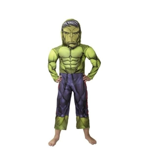 Disfraz con músculos Avengers Hulk