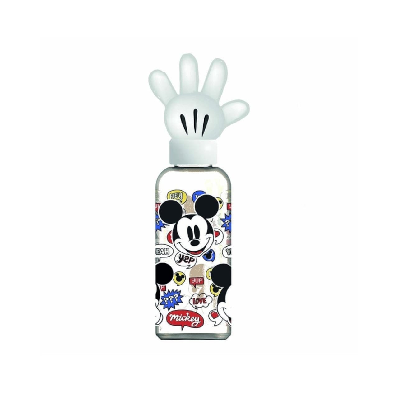 Cresko Botella Mickey Mouse con tapa en forma de mano