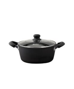 Cacerola 24 cm Hudson Con Tapa De Vidrio Templado