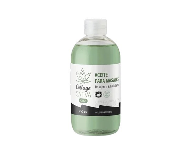 Collage Aceite Sativa para Masajes x250cc