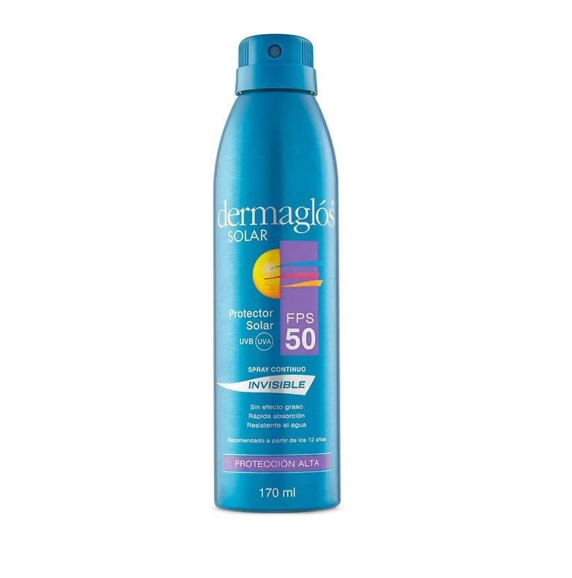 Dermaglos Solar Invisible Aerosol FPS50 x170ml