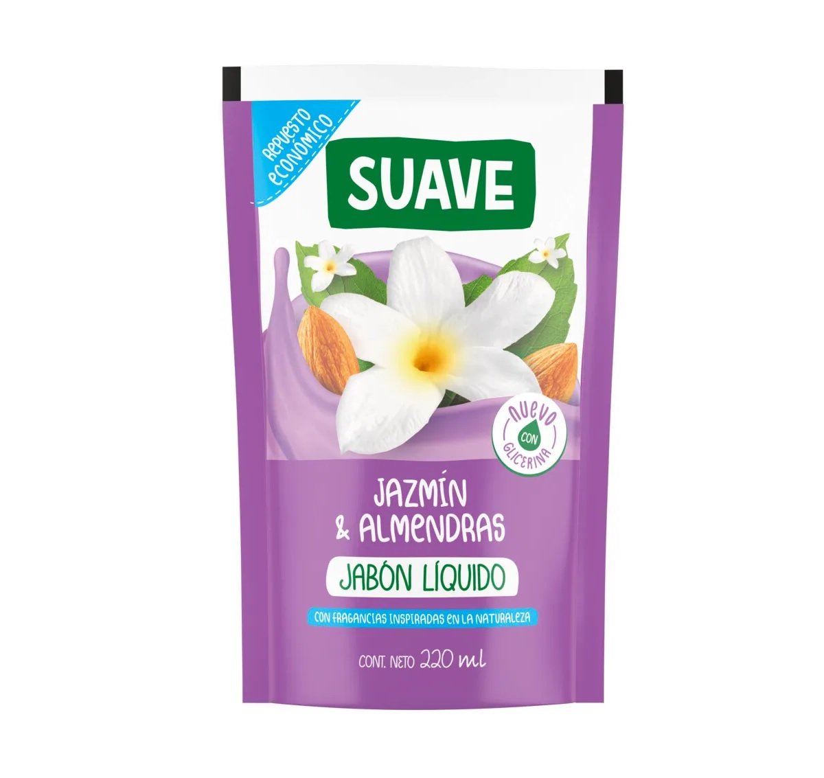 Suave Jabón líquido Jazmín y Almendras x220ml