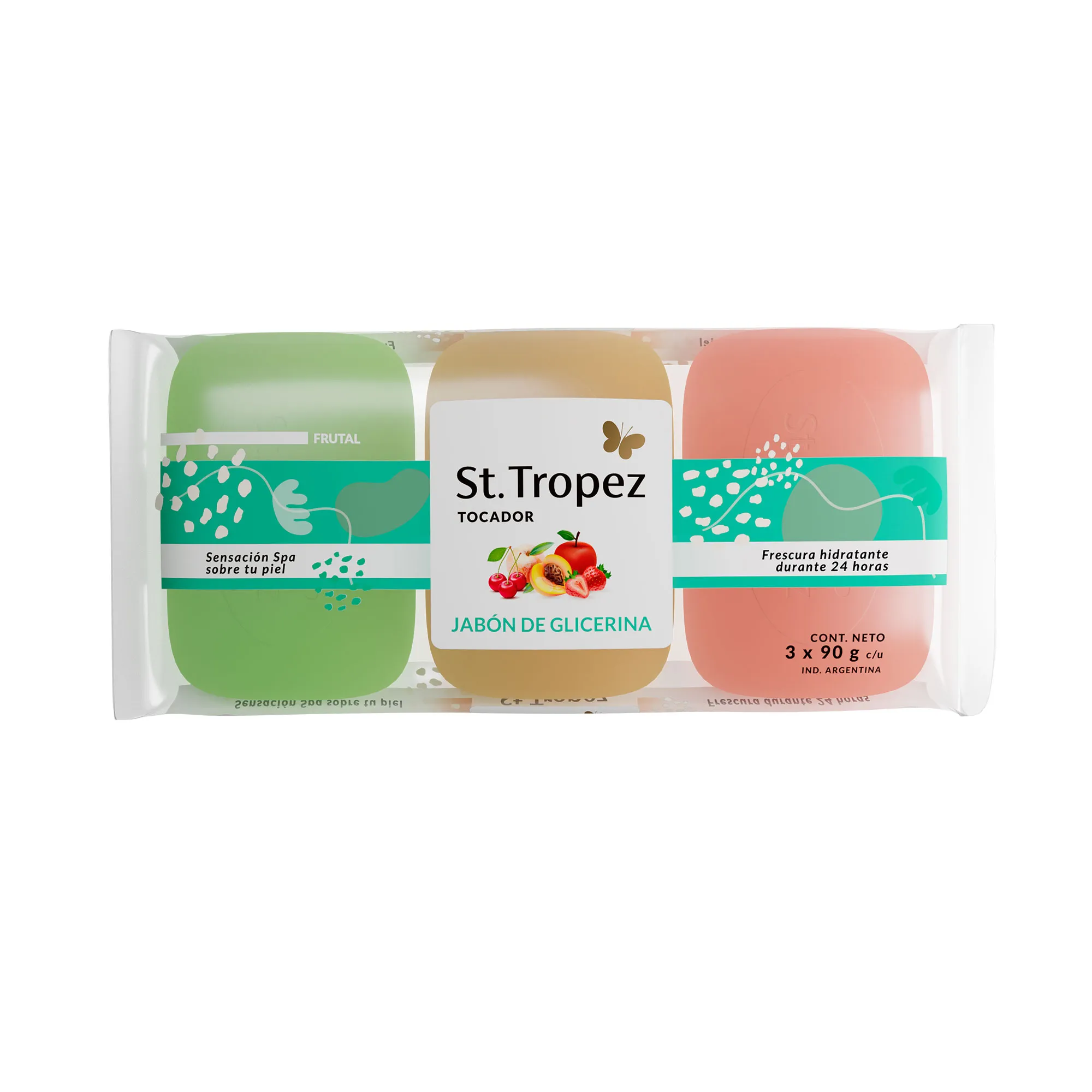 Jabon St. Tropez Glicerina x3 Frutal