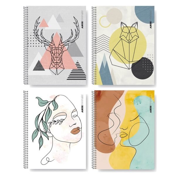 Cuaderno Arte Minimalist 16x21 cm x80 hojas Varios Modelos
