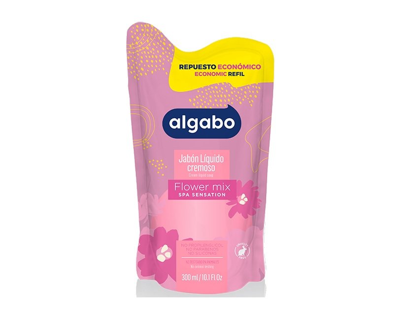 Jabón líquido Algabo Repuesto Flower Mix