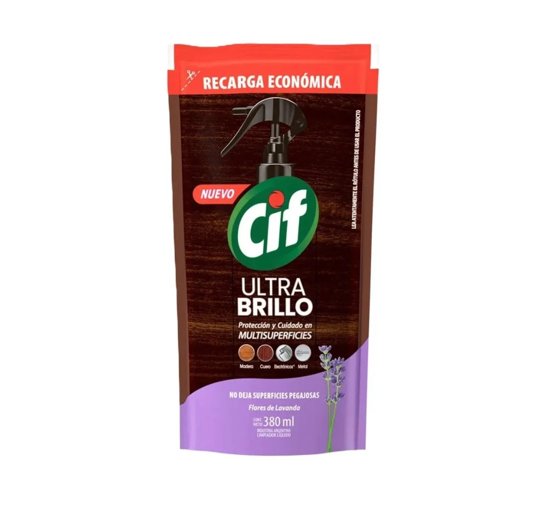 Cif Ultra Brillo Antipolvo Doypack Lavanda x380ml
