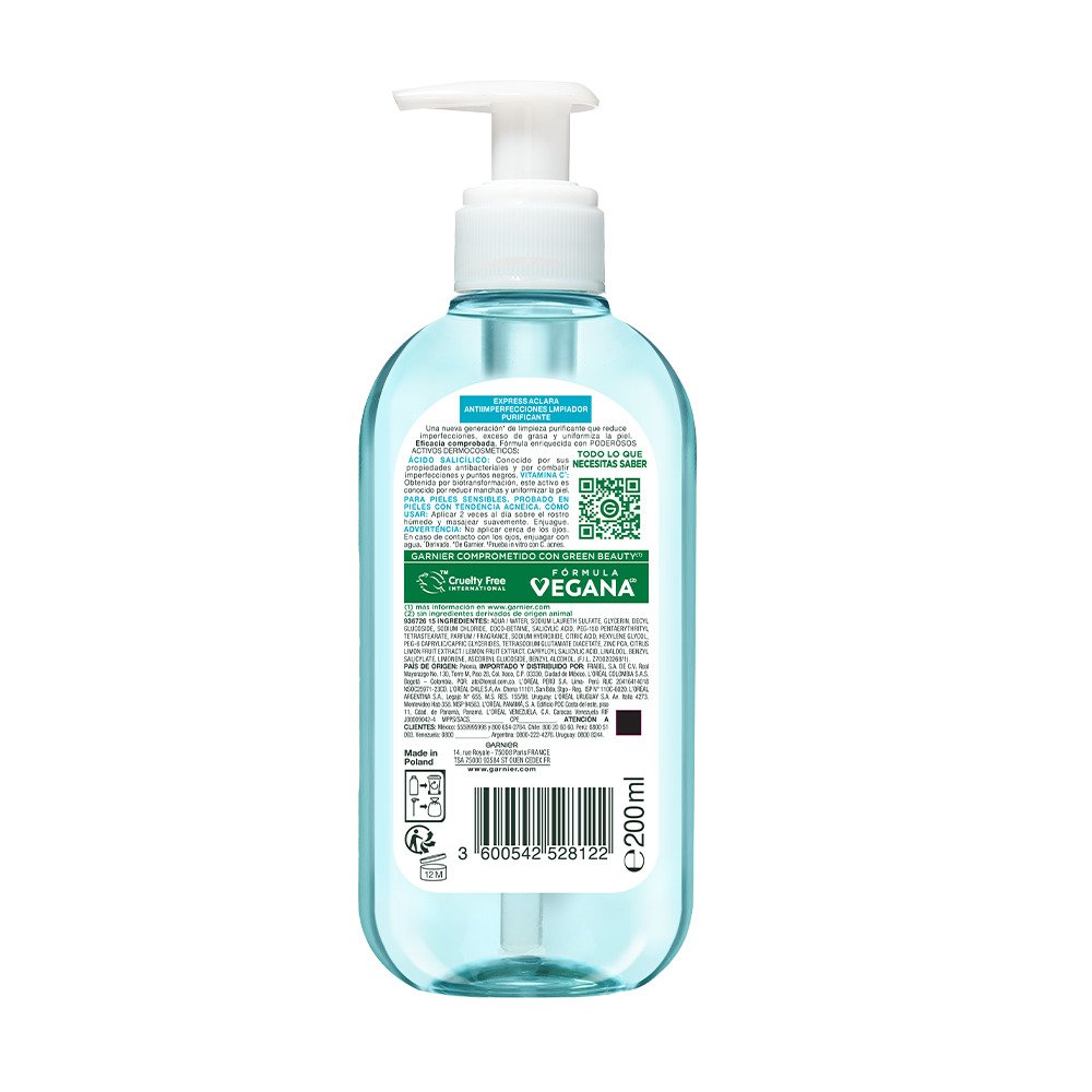 Garnier Express Aclara Limpiador purificante 200ml - Imagen 2