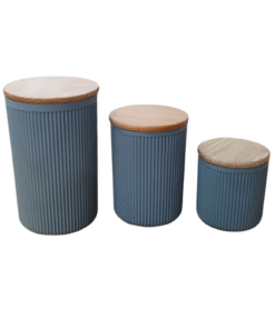 Contenedores tapa madera x3 - Vocé Home & Ideas