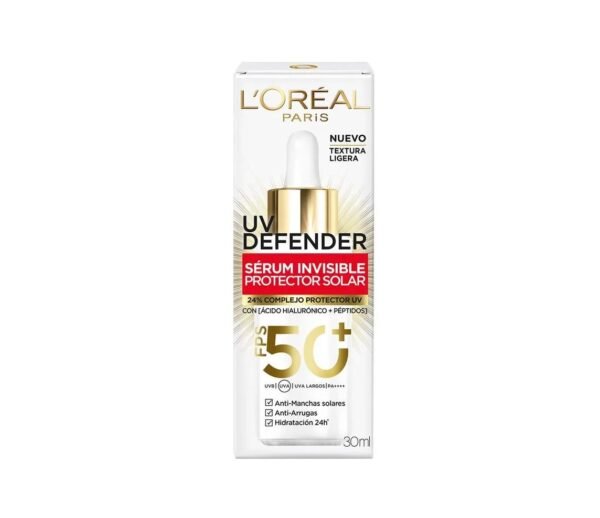 Loreal UV Defender Serm Invisible Protector Solar +50fps