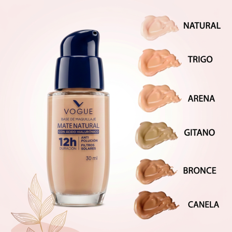 Vogue Base Líquida Mate Natural - Imagen 2