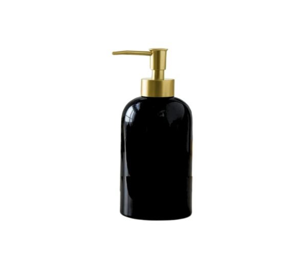 Dispenser jabon liquido negro y dorado