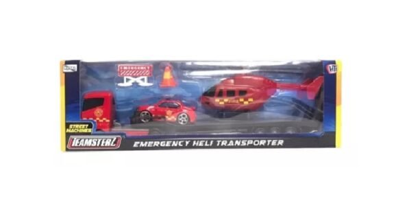 Teamsterz Emergency Heli Transporter Set de Transporte de Emergencia